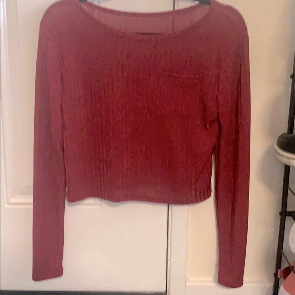 Forever21 crop top sweater (red)